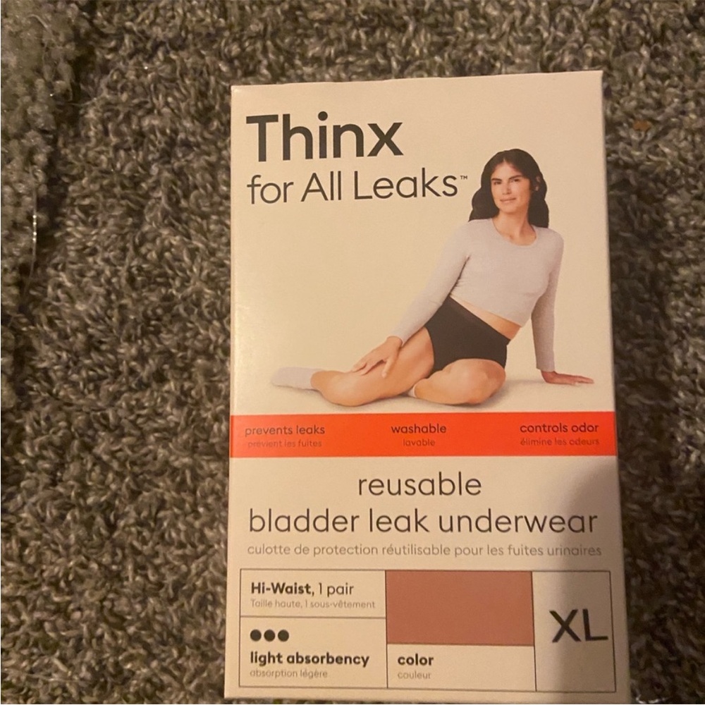 BRand New Thinx Reusable Bladder Leak Underwear - Light Pink (1)pc